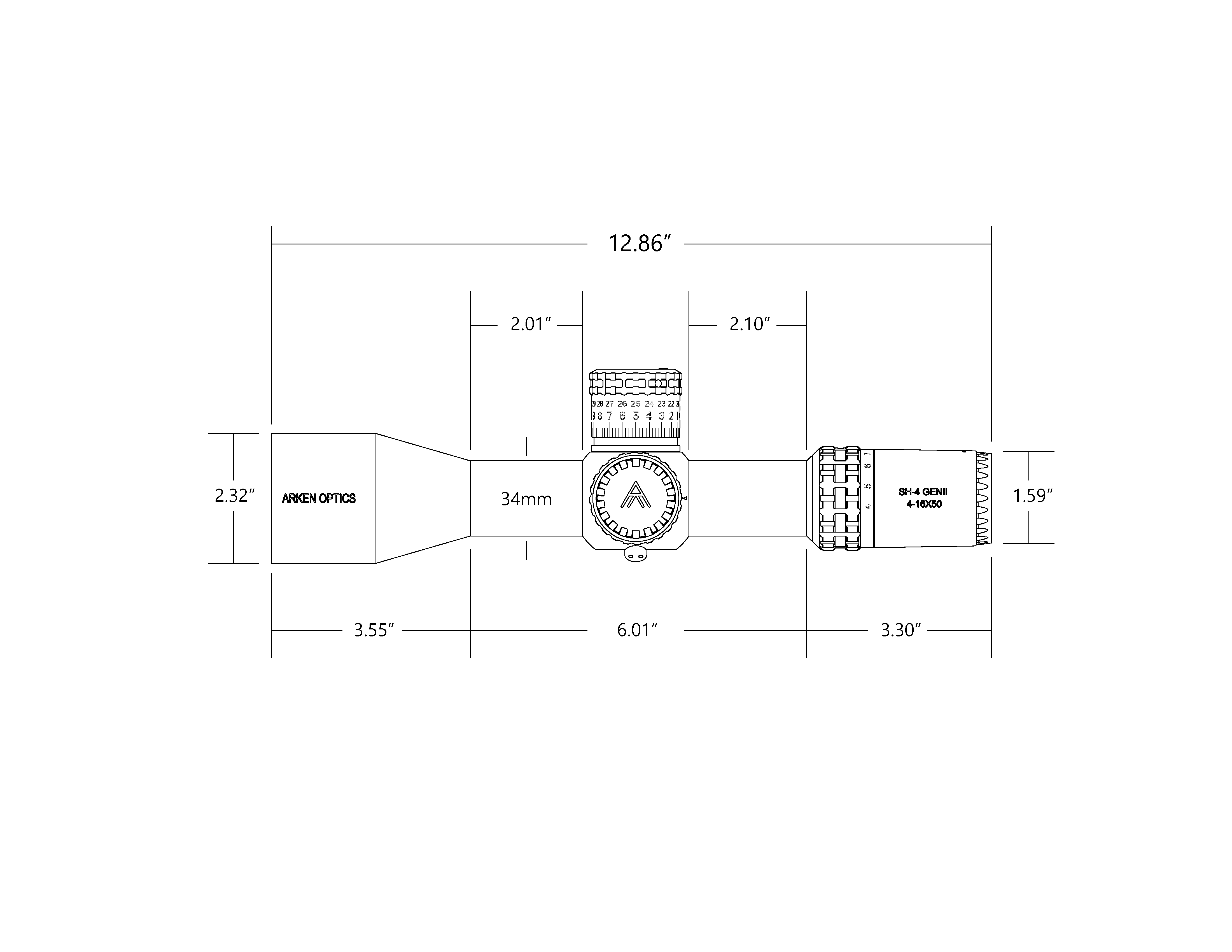 SH4 4-16X50 GEN2 FFP MOA VPR Illuminated Reticle with Zero Stop – 34mm Tube - Image 5