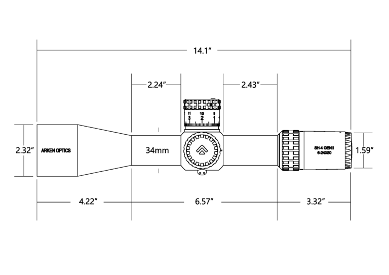 Arken Optics SH-4J 6-24X50 FFP MIL – VHR Reticle - Image 5